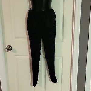 Ruched Stretchy Pants Black